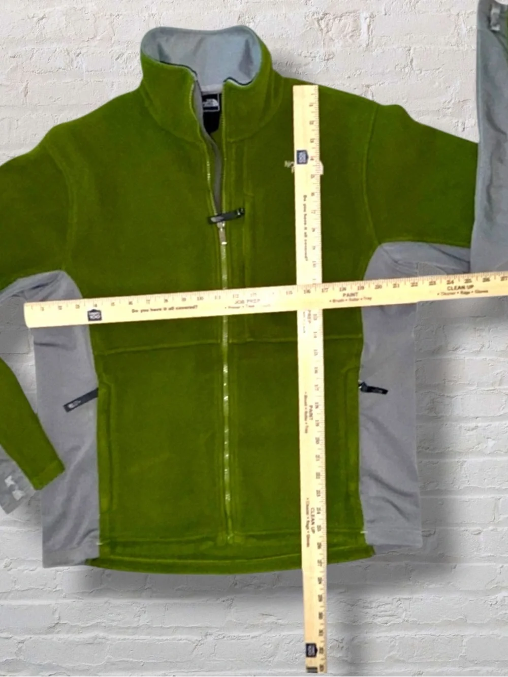The North Face Full Zip Fleece Jacket Men’s Large Olive Green Gray TKA 100